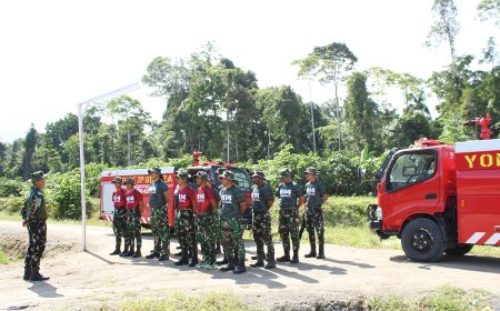 Siap Padamkan Api, Yonif TP 814/JZA Bentuk Tim Khusus Karhutla