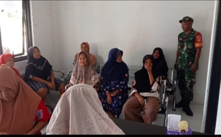 Peduli Kesehatan Lansia, Babinsa Tarub Dampingi Kegiatan Posyandu Lansia