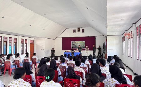 Prajurit Yonif TP 860/NSK Latih Siswa SMA Negeri 1 Waren Bantuan Hidup Dasar, Ajarkan Cara Selamatkan Nyawa Saat Darurat