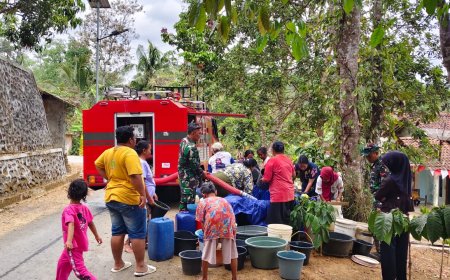 Ringankan Krisis Air Bersih Kodim 0704 Banjarnegara Salurkan 70 Ribu Liter Air ke Dua Wilayah