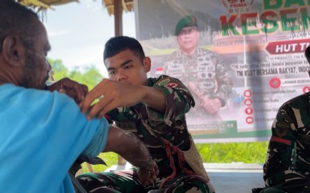 Yonif TP 809/NTM Gelar Bakti Kesehatan di Pedalaman Sarmi, Hadirkan Kepedulian bagi Masyarakat