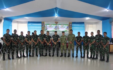 Bakti Kesehatan TNI Personel Yonif TP 820/DAAI Berpartisipasi Dalam Donor Darah Di Kodim 1710/Mimika