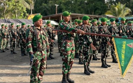 Prajurit Yonif TP 860/NSK Gelar Upacara Bendera, Perkuat Disiplin dan Jiwa Nasionalisme
