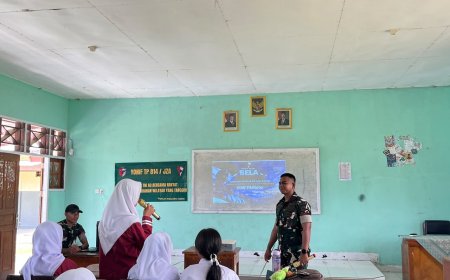 Program PETATAS TNI: Kobarkan Semangat Bela Negara dan Gotong Royong Pelajar di Distrik Yapsi