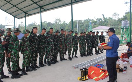 Personel Yonif TP 820/DAAI Laksanakan Latihan Bersama Damkar