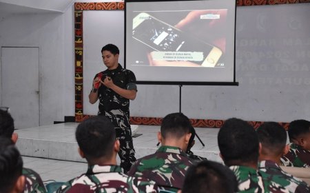 Tingkatkan Kesadaran Digital, Personel Kodim 1707/Merauke Ikuti Sosialisasi Keamanan Siber