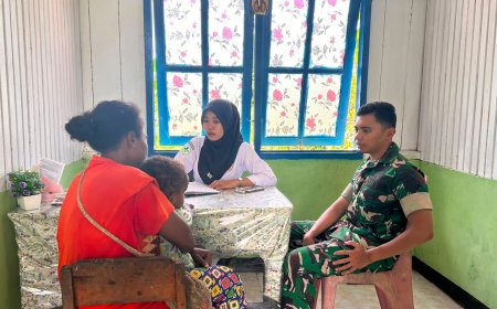 Prajurit Yonif TP 860/NSK Gelar SICEPAT, Warga SP 7 Dapat Layanan Kesehatan Gratis