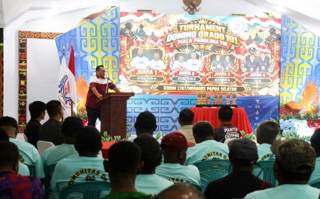 Tutup Tournament Domino: Dandim 1707/Merauke dan Orado Kobarkan Semangat Berlatih dan Sportivitas