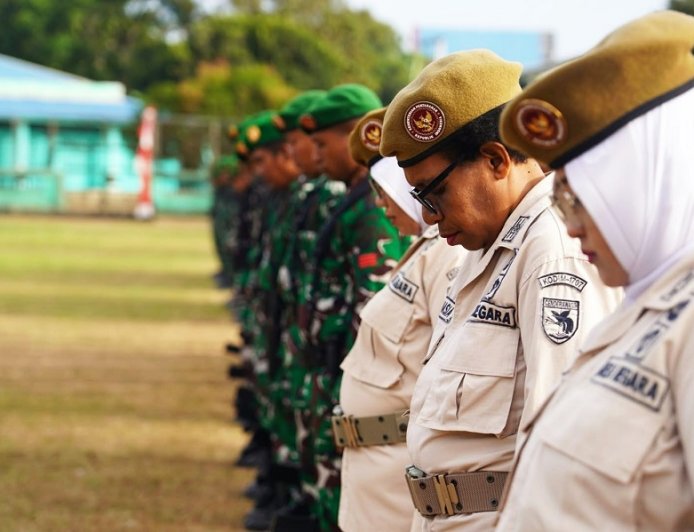 Semangat Pengabdian Untuk Negeri, Prajurit Korem 174/ATW dan Kodim 1707/Merauke Rutin Gelar Upacara Bendera Mingguan