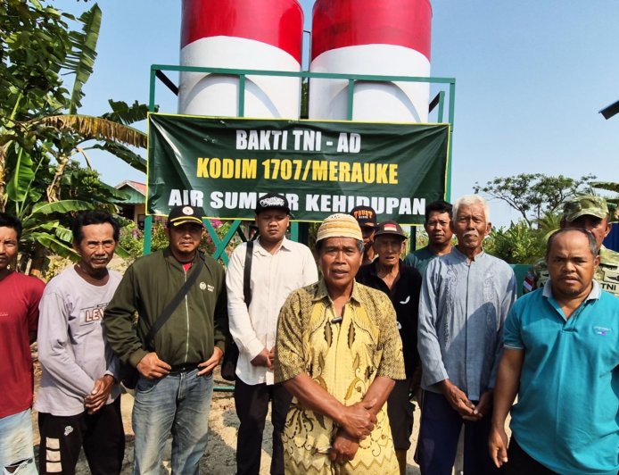 TNI AD Wujudkan Air Bersih, Kodim 1707/Merauke Hadir Atasi Kesulitan Warga RT 09 Marga Mulya