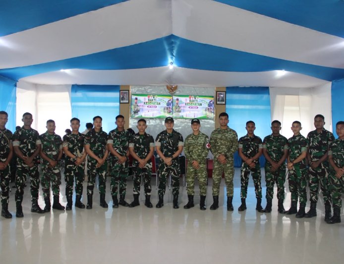 Bakti Kesehatan TNI Personel Yonif TP 820/DAAI Berpartisipasi Dalam Donor Darah Di Kodim 1710/Mimika