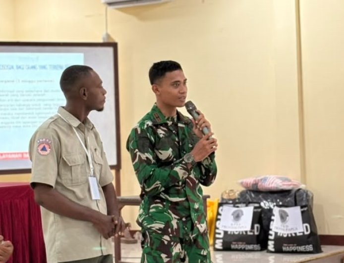 Yonif TP 860/NSK Perkuat Kesiapsiagaan, Ikuti Pelatihan Layanan Dampak Psikologi Pascabencana di Waropen