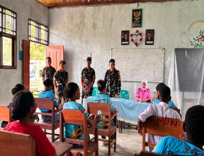 Peduli Kesehatan Pelajar, Yonif TP 860/NSK Gelar SI CEPAT di SMA Advent Botawa