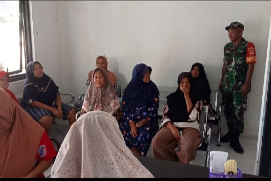 Peduli Kesehatan Lansia, Babinsa Tarub Dampingi Kegiatan Posyandu Lansia