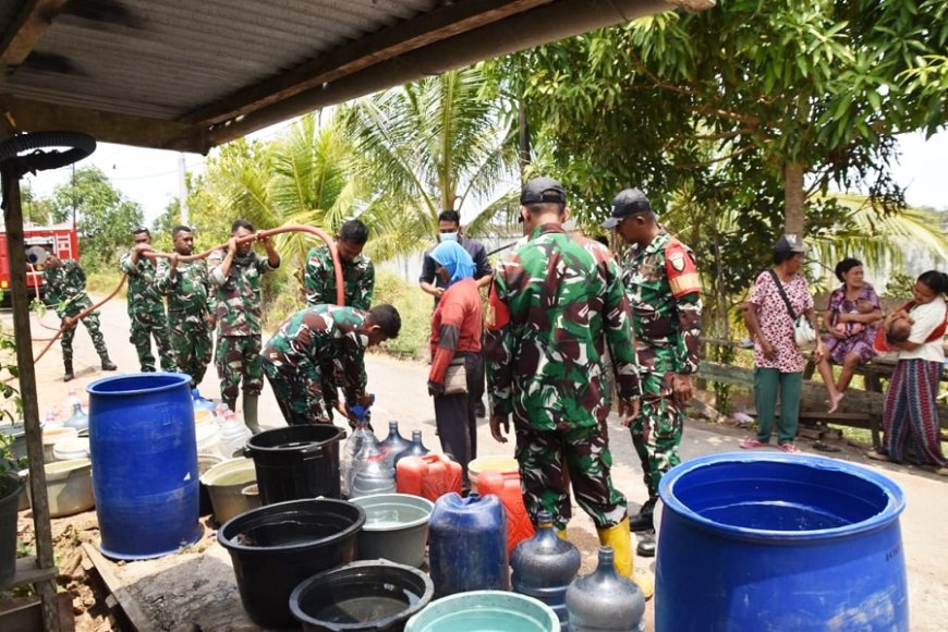 Dari Prajurit Untuk Rakyat, Kodim 1707/Merauke Salurkan Air Bersih di Wilayah Kampung Wasur