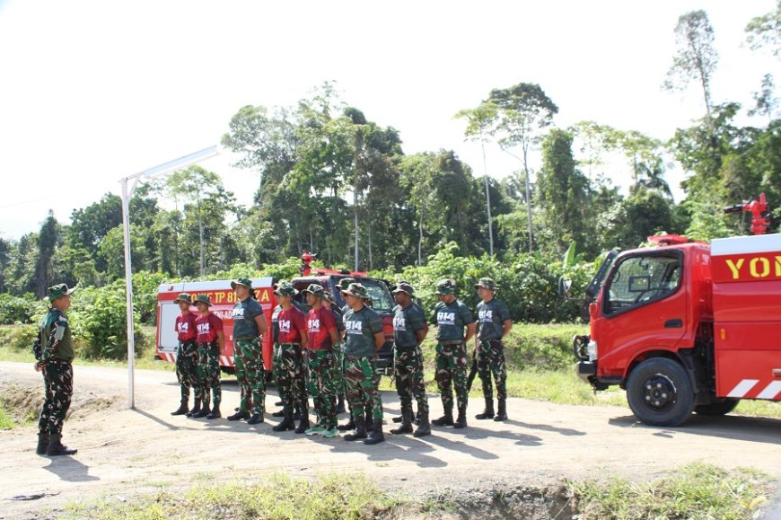 Siap Padamkan Api, Yonif TP 814/JZA Bentuk Tim Khusus Karhutla