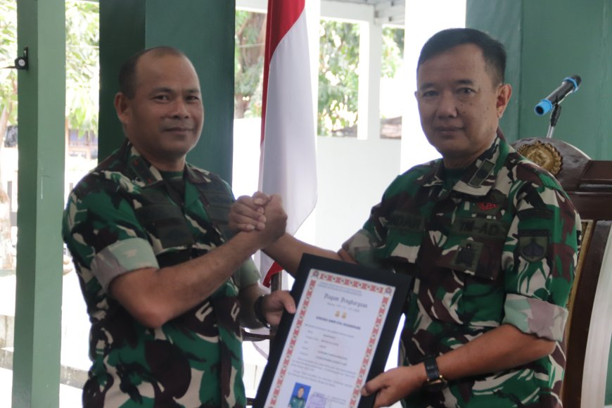 Dandim 0704 Banjarnegara Pimpin Laporan Korps Perwira dan Pelepasan Anggota Purna Tugas