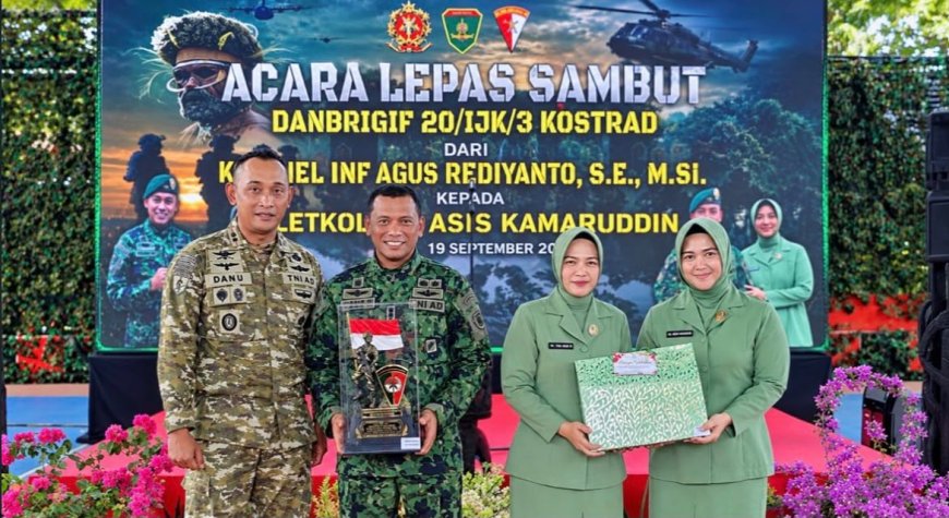Danyonif TP 820/DAAI Hadiri Upacara Serah Terima Jabatan Danbrigif-20/IJK/Kostrad