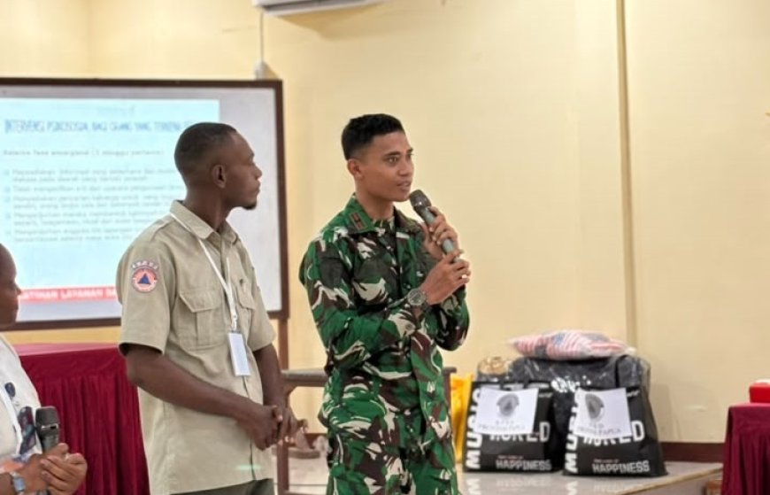 Yonif TP 860/NSK Perkuat Kesiapsiagaan, Ikuti Pelatihan Layanan Dampak Psikologi Pascabencana di Waropen