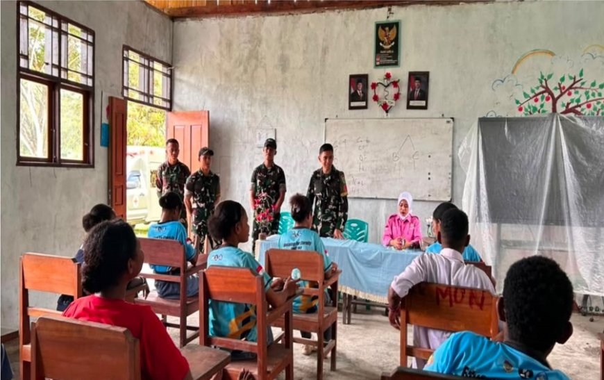 Peduli Kesehatan Pelajar, Yonif TP 860/NSK Gelar SI CEPAT di SMA Advent Botawa