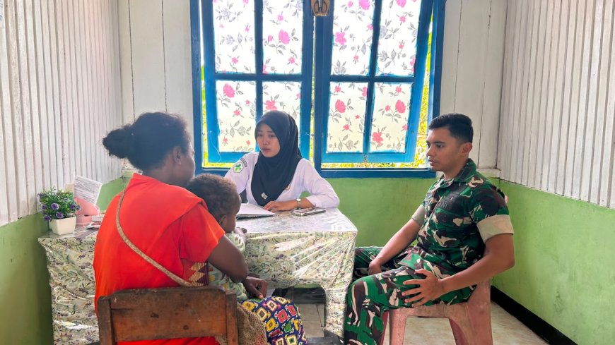 Prajurit Yonif TP 860/NSK Gelar SICEPAT, Warga SP 7 Dapat Layanan Kesehatan Gratis