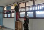 Tingkatkan Mutu Pendidikan, Babinsa Japsel Dampingi Revitalisasi Sekolah