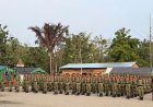 Kobarkan Jiwa Patriotisme, Yonif TP 860/NSK Gelar Upacara Hari Lahir Pancasila dan Korp Raport Kenaikan Pangkat