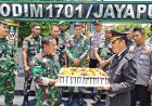 Soliditas TNI-Polri Makin Erat, Polresta Jayapura Kota Serbu Makodim Jayapura Rayakan HUT ke-81 TNI