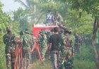Sigap Tangani Karhutla, Damkar Yonif TP 804/DBAY Berhasil Kendalikan Kebakaran Hutan dan Lahan di Nabire