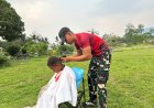 Melalui Program KASTURI Yonif TP 814/JZA: Wujud Kepedulian Rapikan Penampilan dan Bangkitkan Percaya Diri Anak-Anak Distrik Yapsi