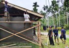 Satgas TMMD Kodim 1701/Jayapura Kebut Rehabilitasi Rumah Warga, Sopi-Sopi dan Rabat Beton Dikerjakan