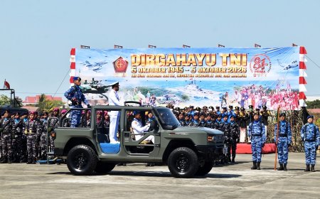 Upacara HUT ke-81 TNI di Merauke, Teguhkan Pengabdian Bersama Rakyat Untuk Indonesia Berdaulat