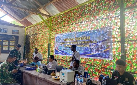 Yonif TP 860/NSK Gandeng Dukcapil Waropen, Prajurit Aktivasi IKD