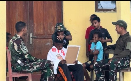 KASTURI YONIF TP 814/JZA: WUJUD KEPEDULIAN TNI RAPIKAN PENAMPILAN ANAK-ANAK DISTRIK YAPSI