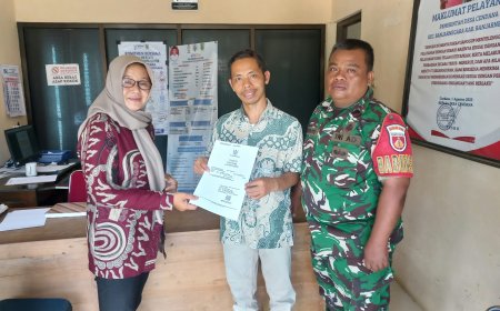 Babinsa Koramil 01/Banjarnegara Laksanakan Pendampingan Pembuatan Akta Kelahiran