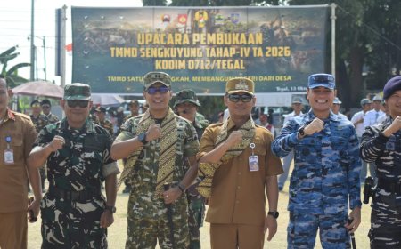 TMMD Sengkuyung Tahap IV Resmi Dibuka, Kodim 0712/Tegal Bangun Jalan Sepanjang 742 Meter di Desa Kemantran