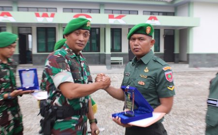 Upacara Tradisi Korp Raport Pindah Satuan Yonif TP 820/DAAI