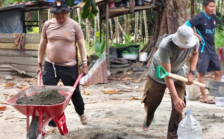 Kapten Inf Dolfis Hans Anaktototi Tekankan Gotong Royong dalam Program TMMD di Sabron Sari