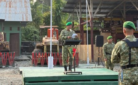 Yonif TP 860/NSK Gelar Upacara Bendera, Teguhkan Disiplin dan Pengabdian Prajurit