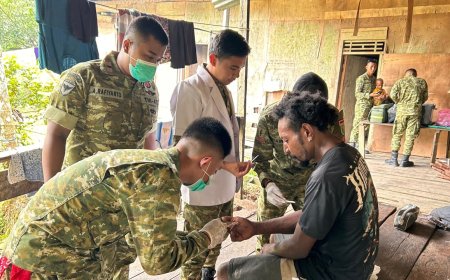 Program Si Cepat Yonif TP 860/NSK Hadirkan Pemeriksaan Kesehatan Gratis di Botawa