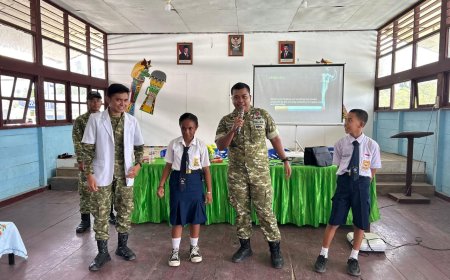 Lewat Program TEKAD, Yonif TP 860/NSK Ajak Pelajar Waropen Hindari Rokok dan Vape