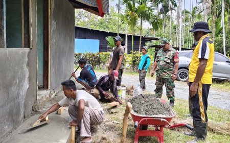TMMD ke-130 Kodim Jayapura Hadirkan Kepedulian melalui Rehabilitasi Rumah Warga