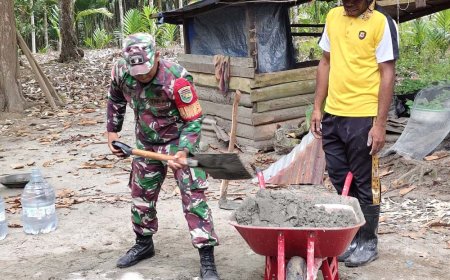 Kapten Arm Enos Lord Furima Tekankan Gotong Royong dalam Pembangunan Wilayah