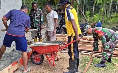 TMMD ke-130 Kodim 1701/Jayapura Bangun Hunian Layak dan Semangat Kebersamaan
