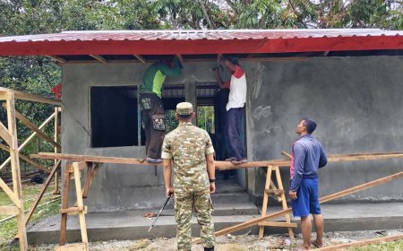 TMMD Jayapura Siapkan Lima Tandon Air dan Lanjutkan Pembangunan Infrastruktur Kampung