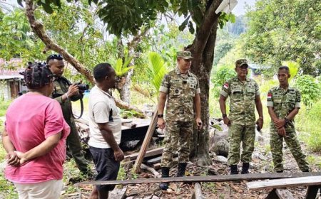 Dandim 1701/Jayapura: Komsos Eratkan Kekeluargaan TNI dan Warga Sabron Sari