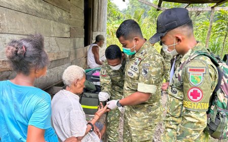 Yonif TP 860/NSK Gelar Pemeriksaan Kesehatan Gratis dan Skrining Malaria di Botawa