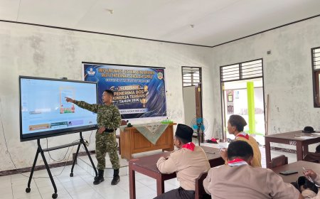 Yonif TP 860/NSK Tanamkan Nilai Disiplin dan Kepemimpinan kepada Siswa SMP Islam At-Taqwa