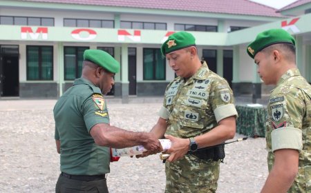 Yonif TP 820/DAAI Melaksanakan Acara Tradisi Korp Raport Pindah Satuan