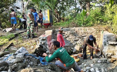 Pelda Hari Puji Pimpin Pengerjaan Awal Revitalisasi Bak Air Bersih di Sabron Sari